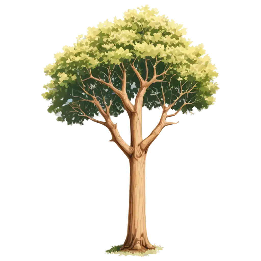 Stylized-Tree-PNG-with-Rounded-Canopies-and-Scalloped-Edges-for-Cartoonish-Illustrations