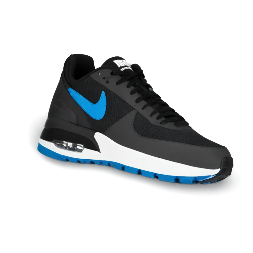 Stylish-Black-and-Blue-Nike-Shoe-PNG-for-Optimal-Quality-and-Clarity