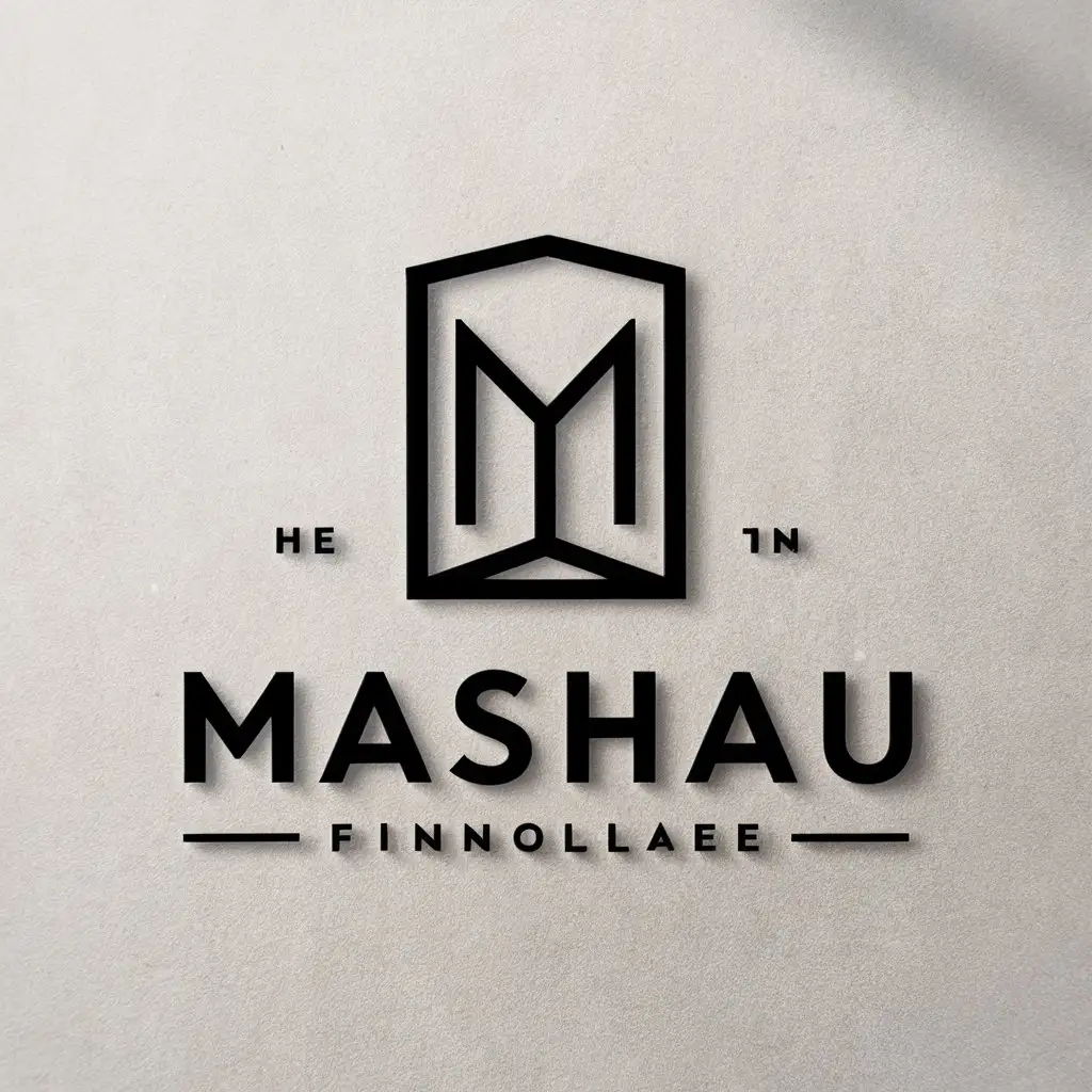 LOGO Design for MASHAU Glass Symbol with a Focus on Clarity and Moderation