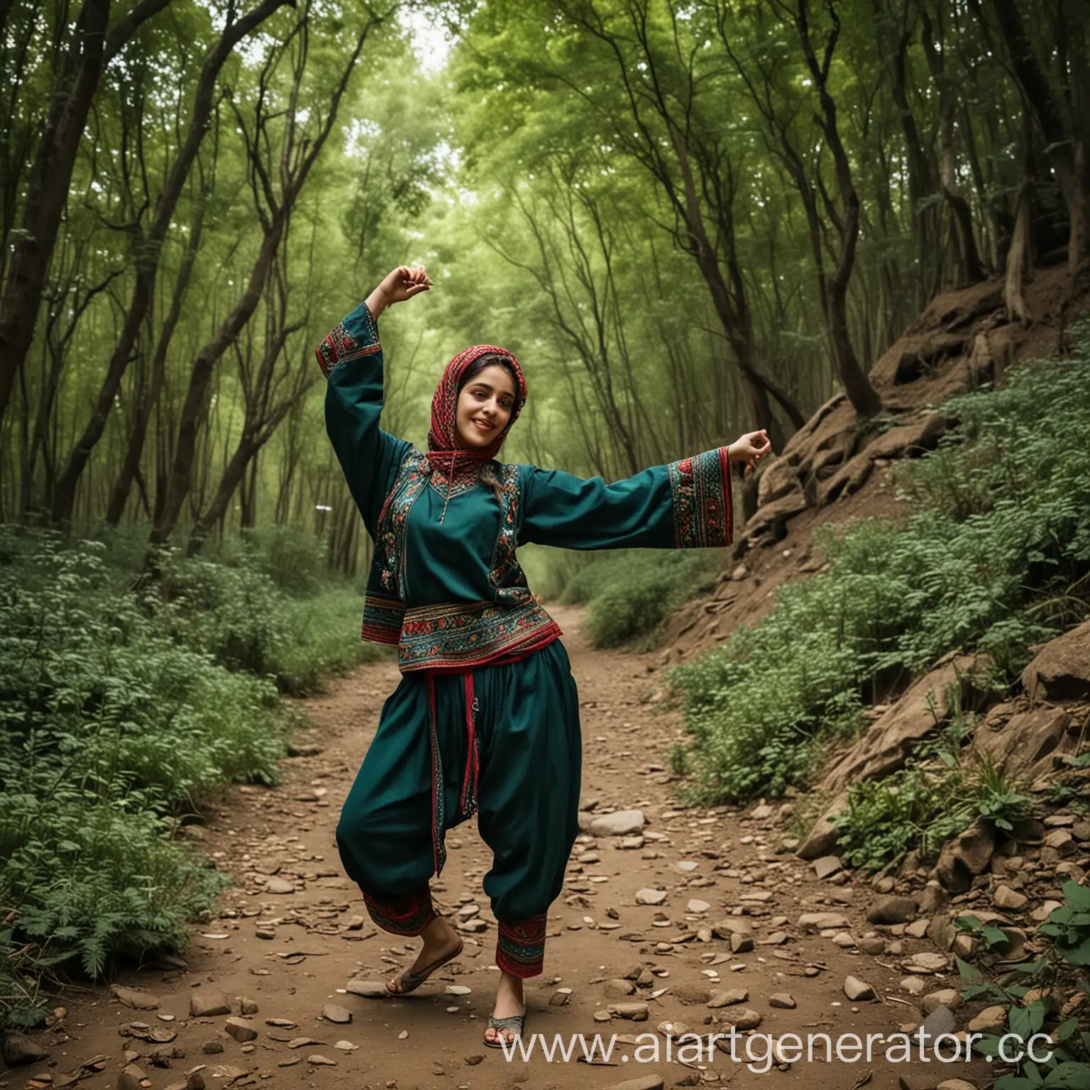 Jani-Dep-Dancing-in-Traditional-Clothing-in-the-Jungle-of-Northern-Iran