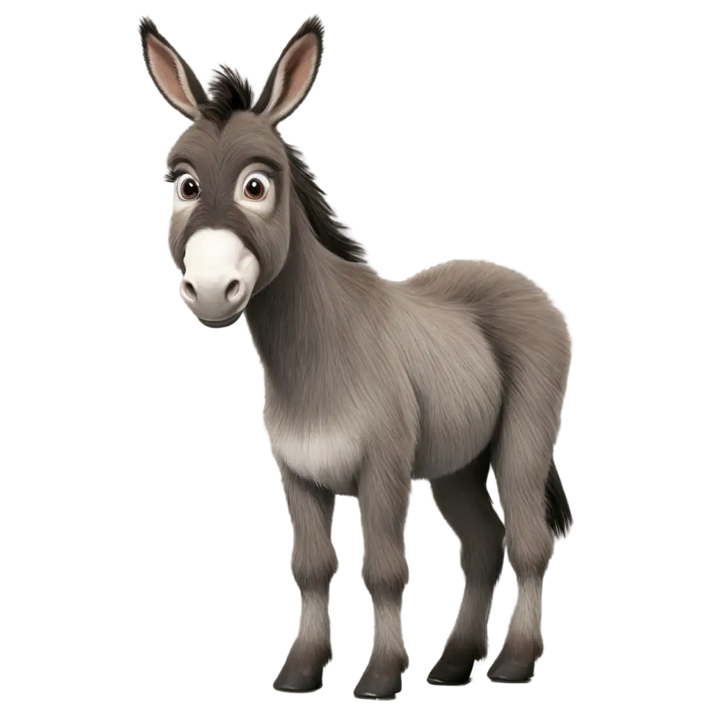 Realistic-Cartoon-Donkey-PNG-Cute-and-Adorable-Character-Design