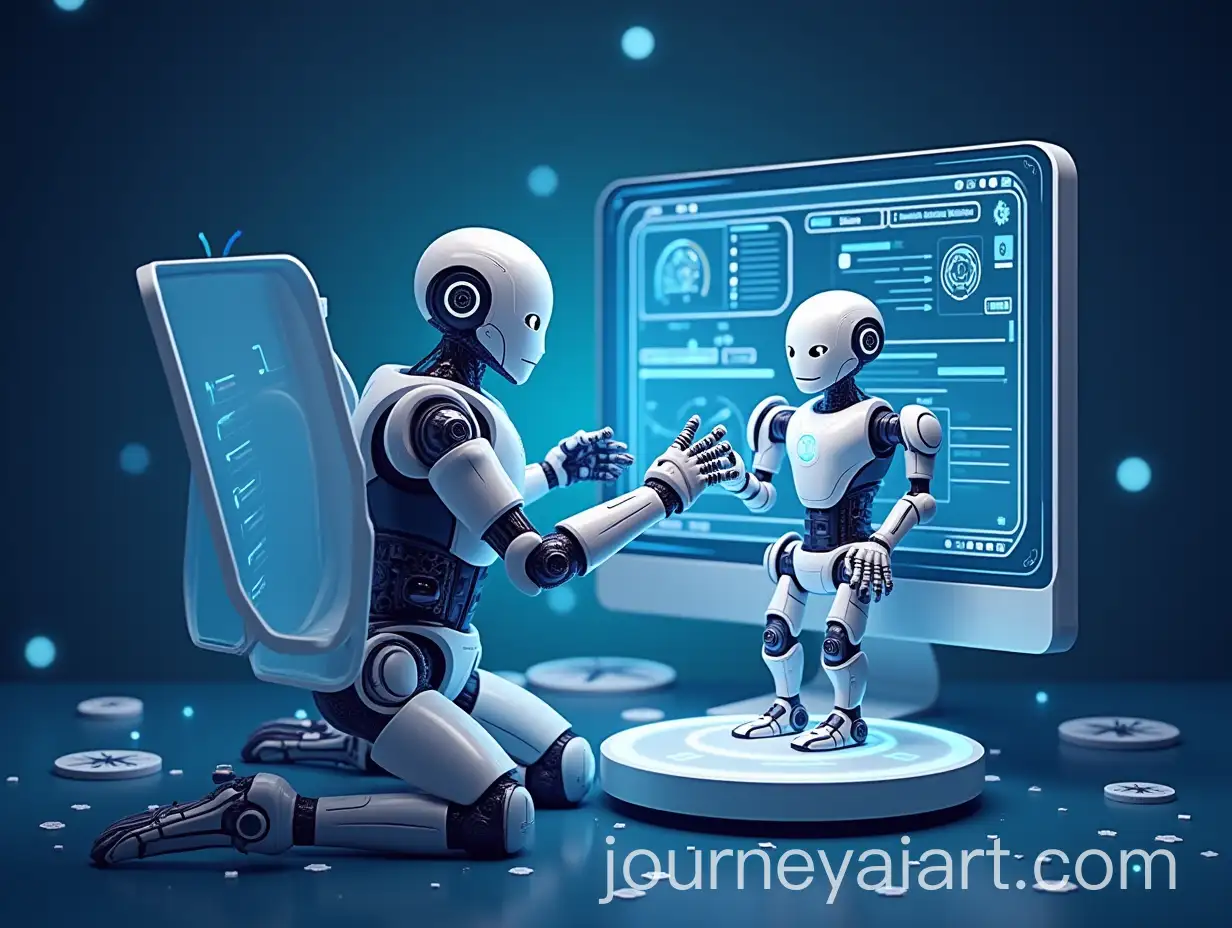 Futuristic-AI-Robots-in-eLearning-WordPress-Website