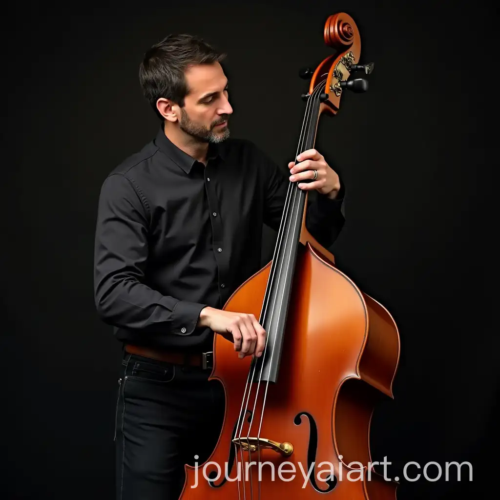 Musician-Playing-Double-Bass