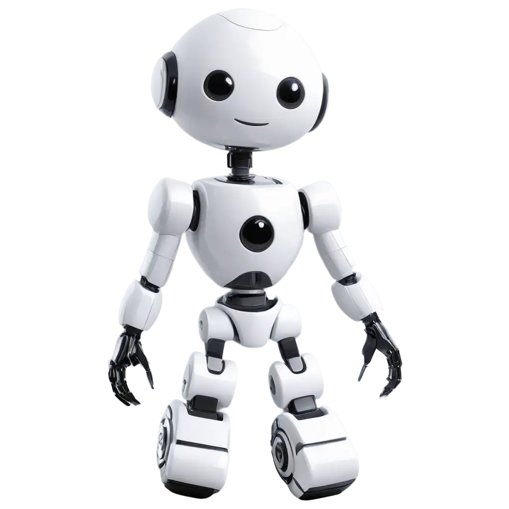 Minimalistic-and-Stylish-Robot-PNG-Intelligent-Design-with-SingleLeg-Roller