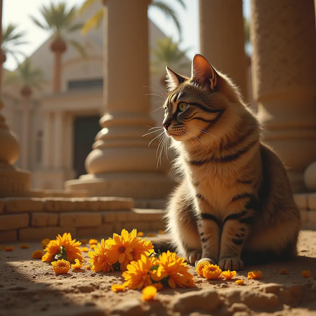 Ancient-Egyptian-Funeral-Ceremony-for-a-Beloved-Cat