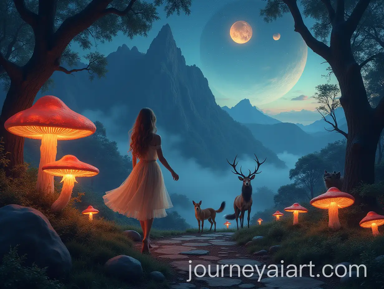 Enchanting-Fairy-Forest-with-Glowing-Mushrooms-and-Magical-Creatures