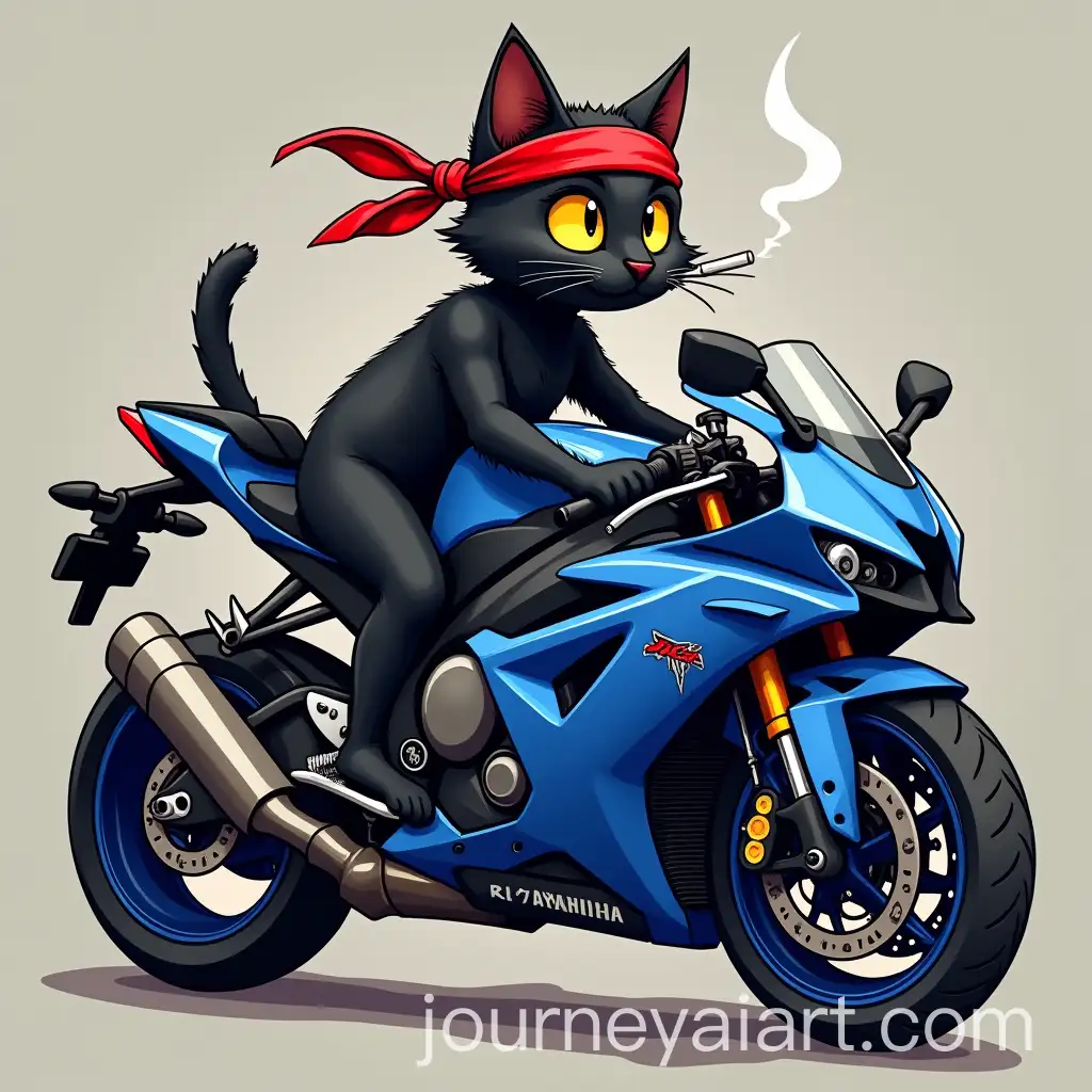 Cartoon-Black-Cat-Riding-Blue-Yamaha-R1-Motorcycle-with-Red-Bandana-and-Cigarette