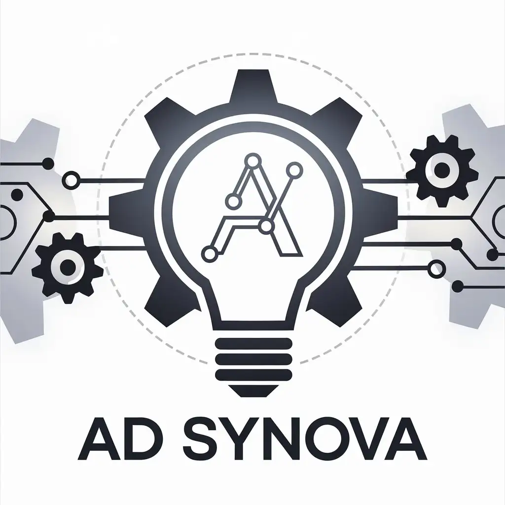 LOGO Design for AD Synova Vector Logo with Design Innovation and Digital Transformation Theme