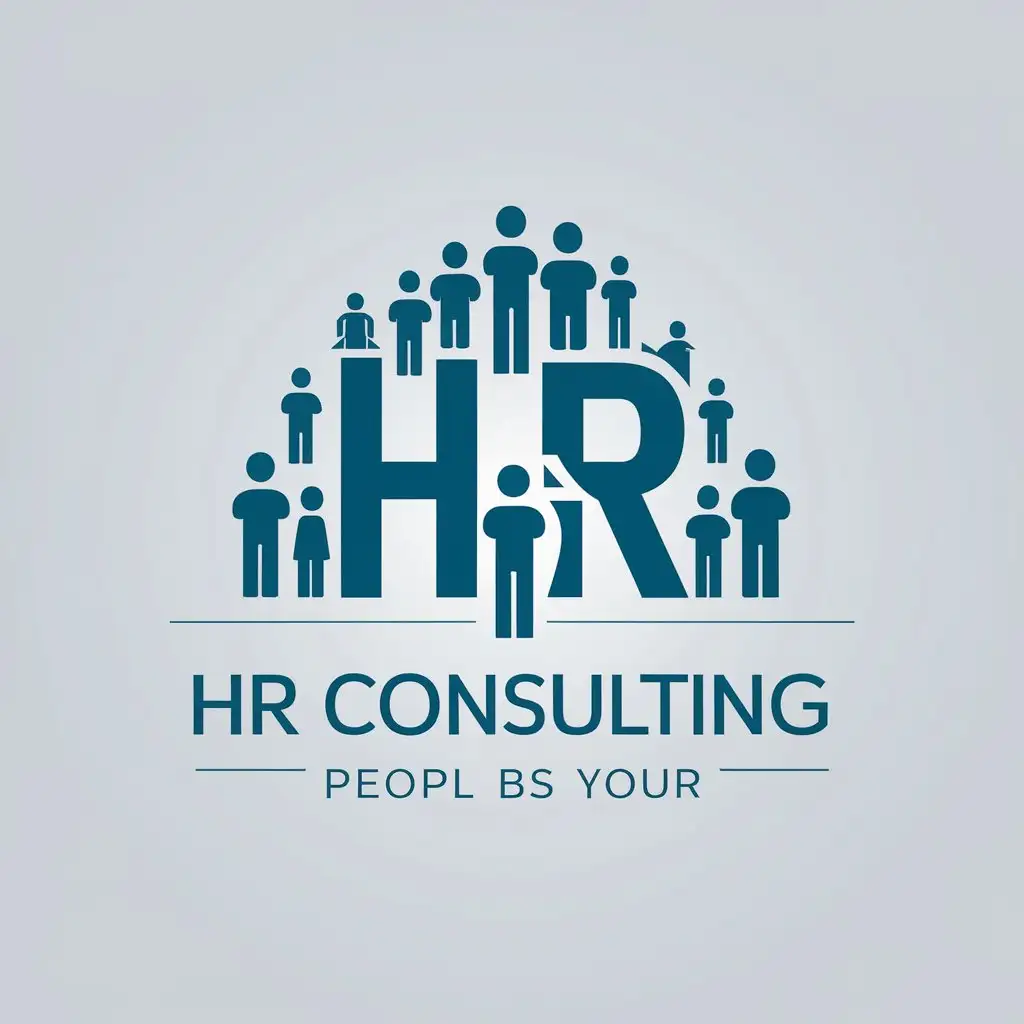 a vector logo design,with the text "HR consulting", main symbol:People,complex,clear background