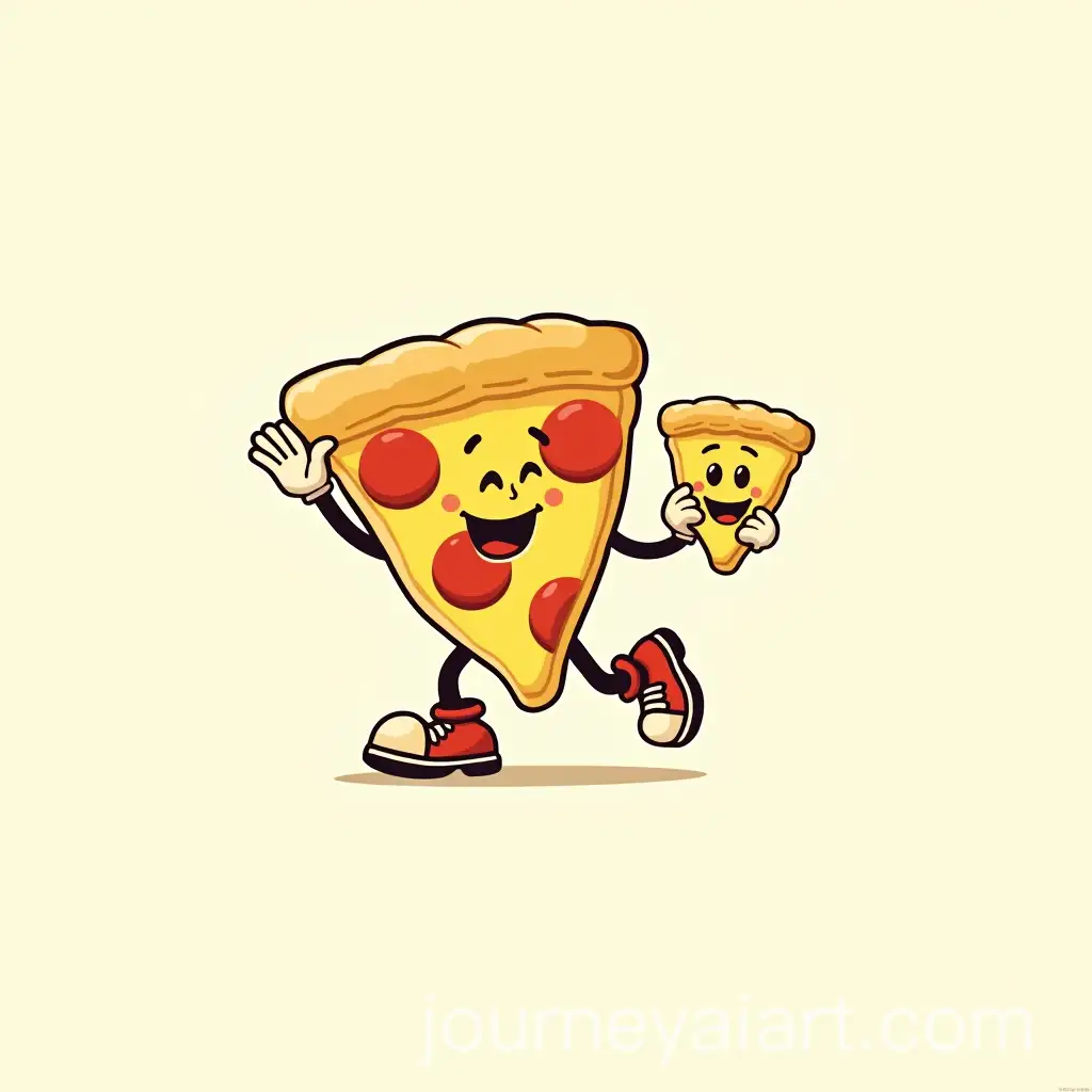 Vintage-Cartoon-Pizza-Slice-MascotAI-Image-Prompt-Expansion-Walking-in-Shoes-with-Smaller-Slice