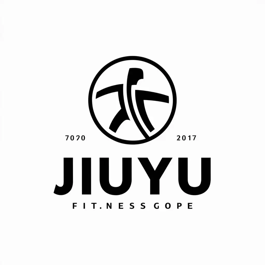 a vector logo design,with the text "JIUYU", main symbol:fitness,Moderate,be used in Sports Fitness industry,clear background