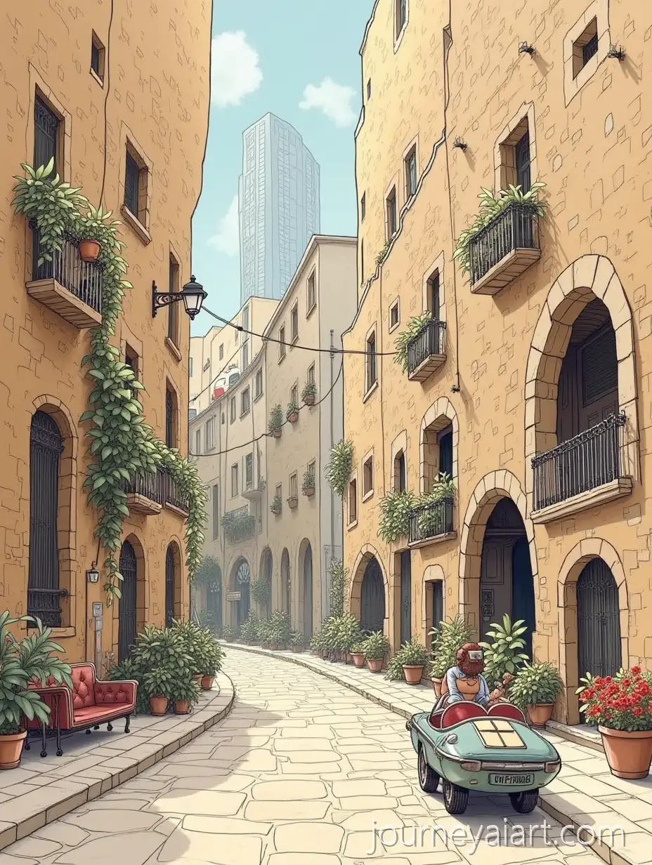 Cave-Painting-Style-Depiction-of-a-Modern-Cityscape