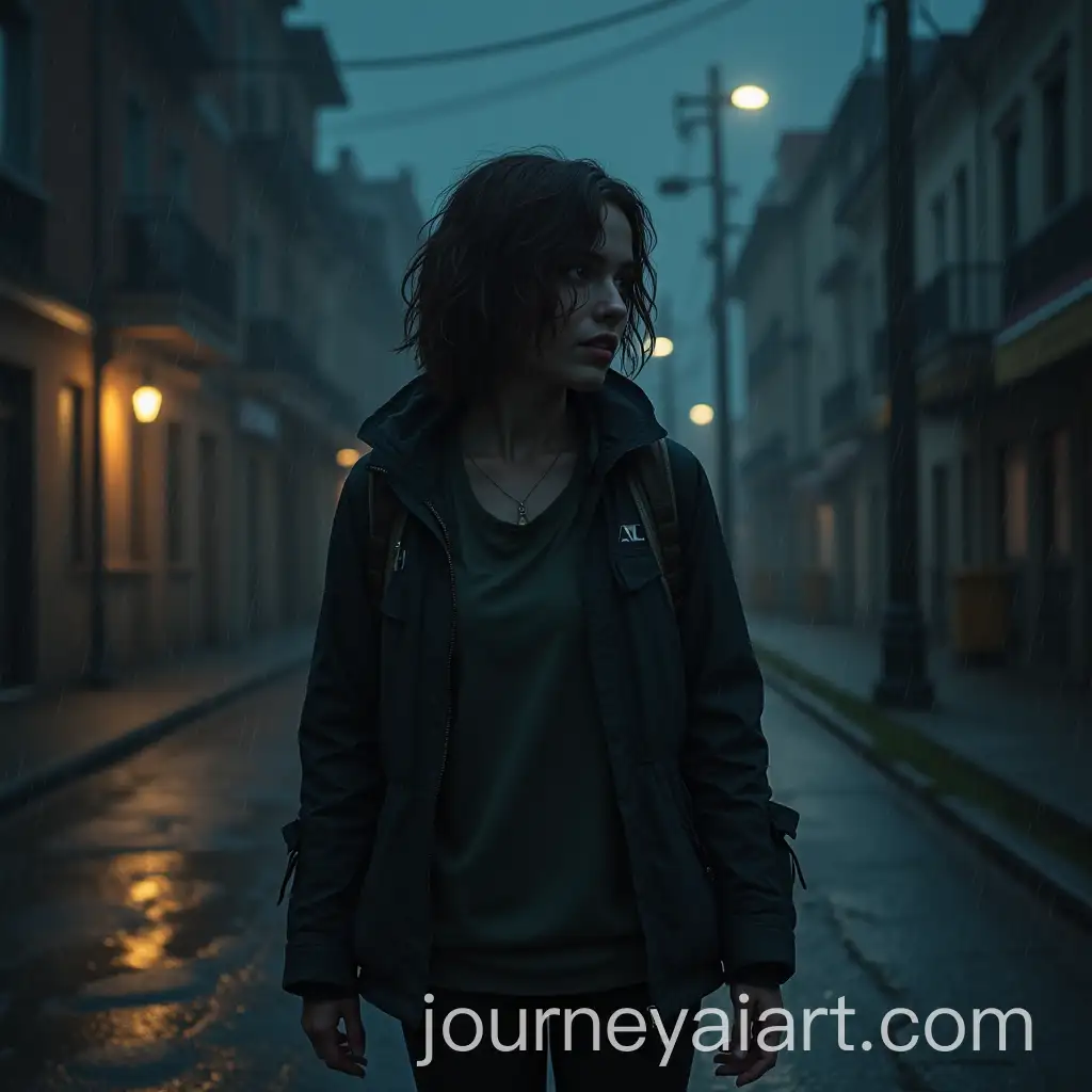 Ellie-from-The-Last-of-Us-in-Nighttime-Rainy-Street-Scene