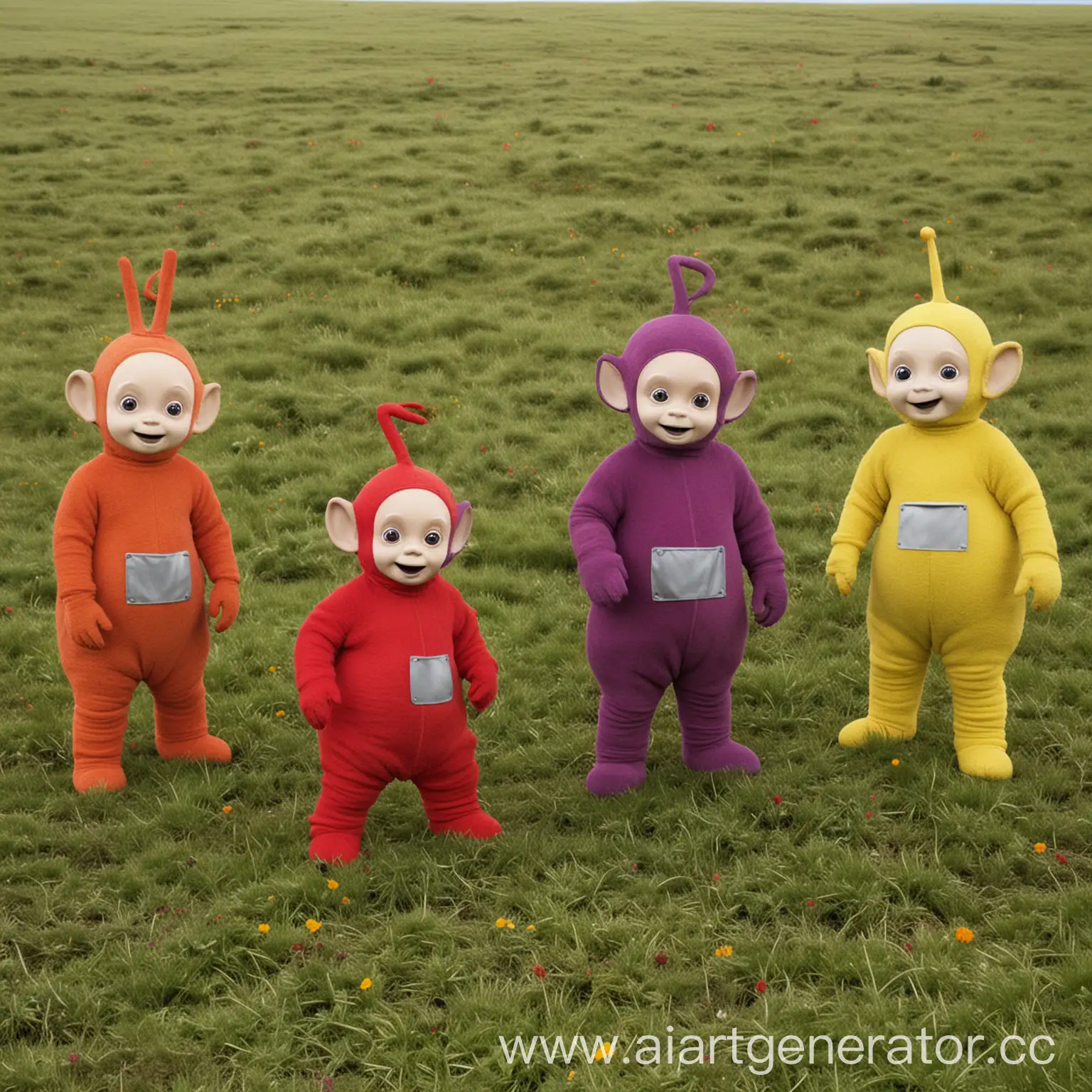 Colorful-Teletubbies-Characters-Playing-Outdoors