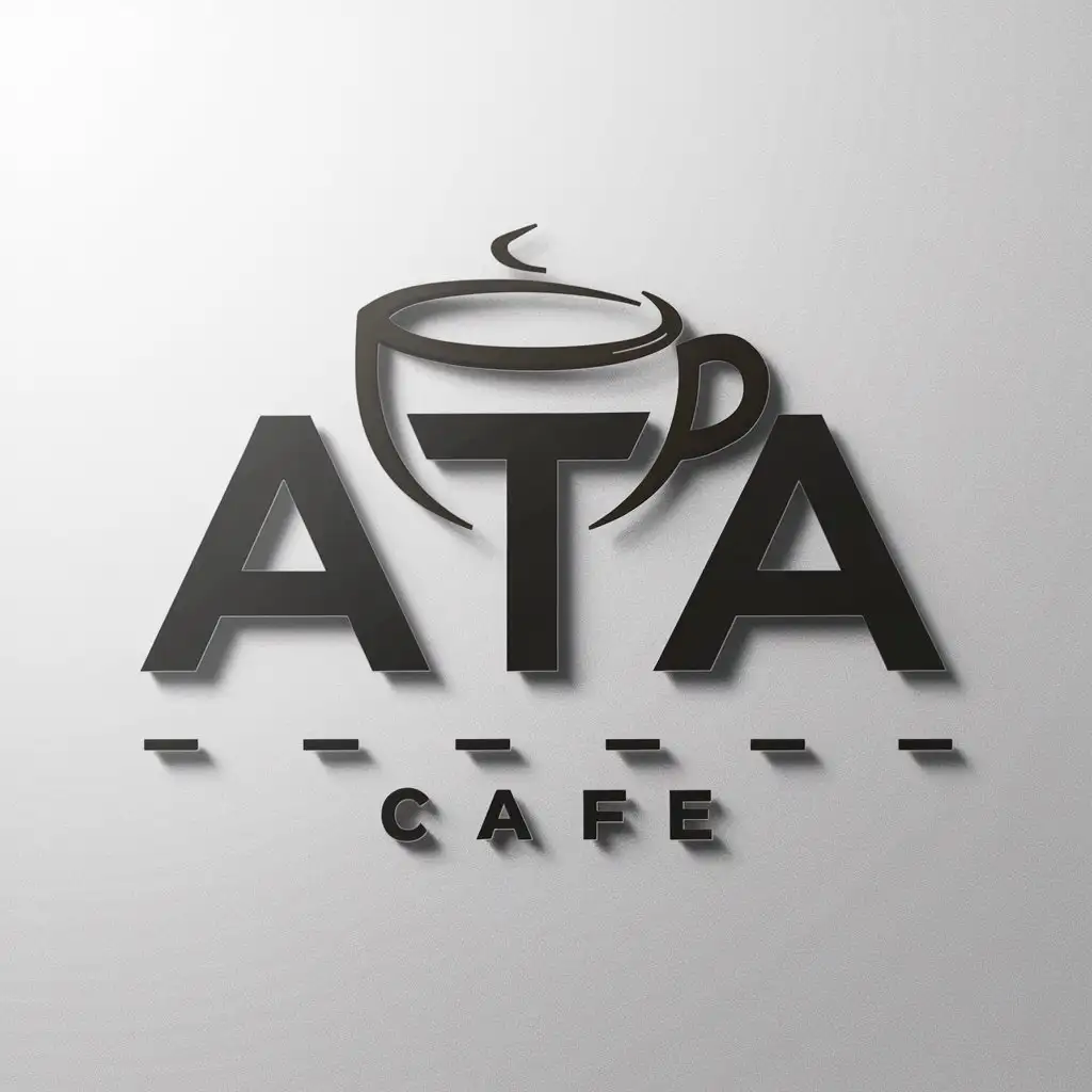 LOGO Design for ATA Vector Logo with Cafe Symbol and Moderate Style