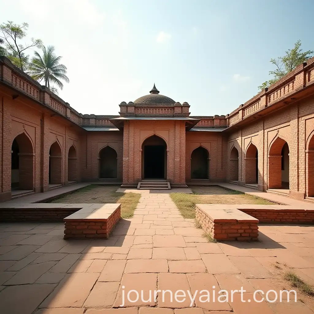 Traditional-Indian-Brick-House-with-Courtyard-and-Gate