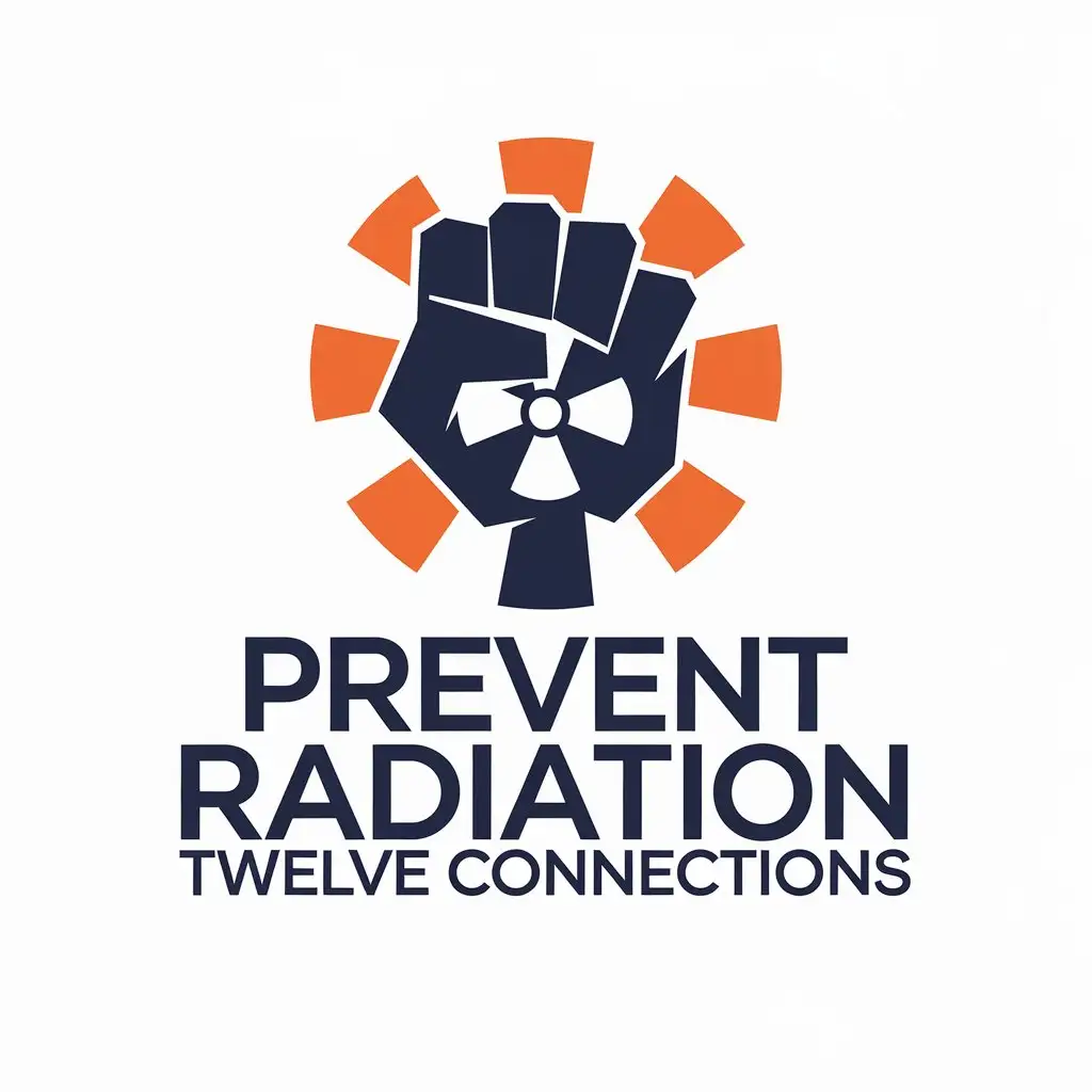 LOGO-Design-For-Prevent-Radiation-Twelve-Connections-Fist-Symbol-in-Moderate-Style