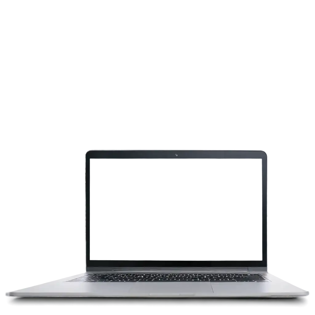 Laptop-with-Open-Blank-Screen-PNG-Image-for-Versatile-Digital-Use