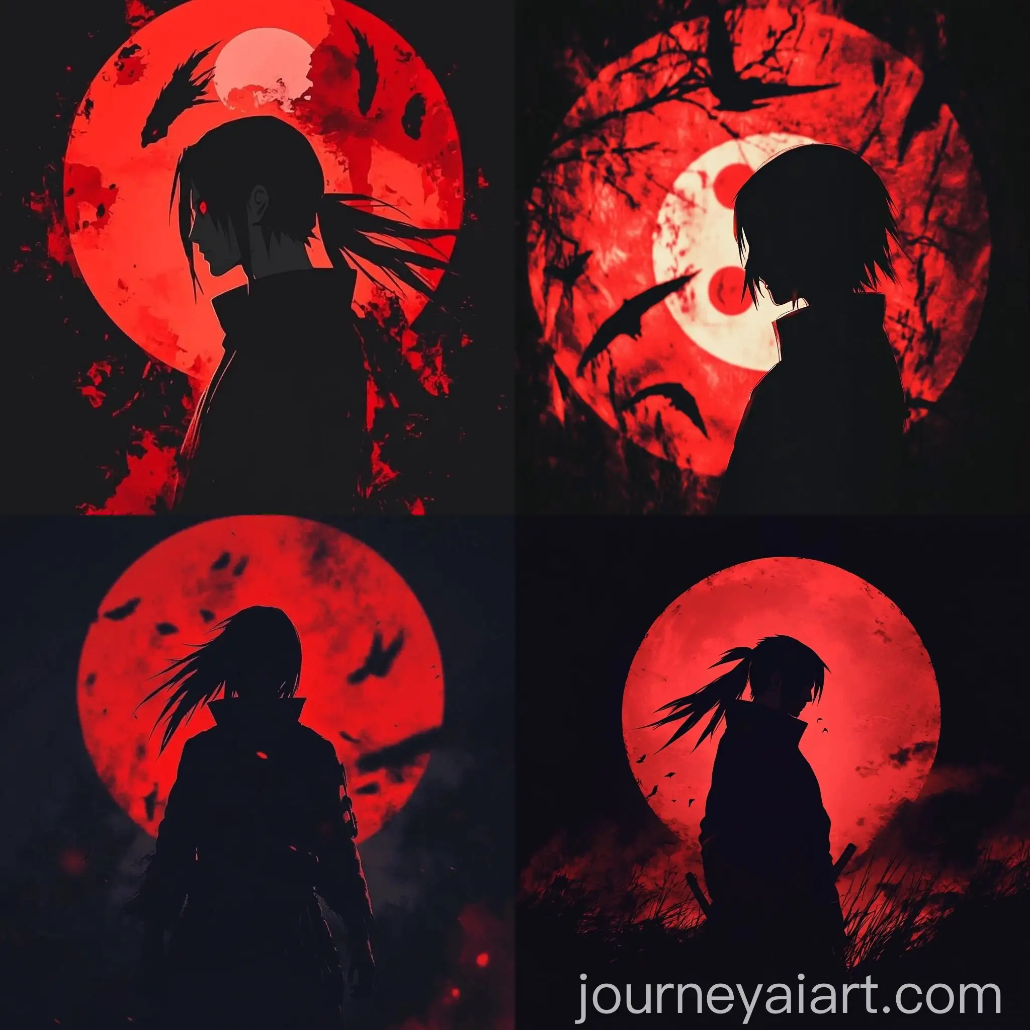 Silhouette-of-Itachi-Uchiha-with-Anime-Style-and-Sharingan-Background