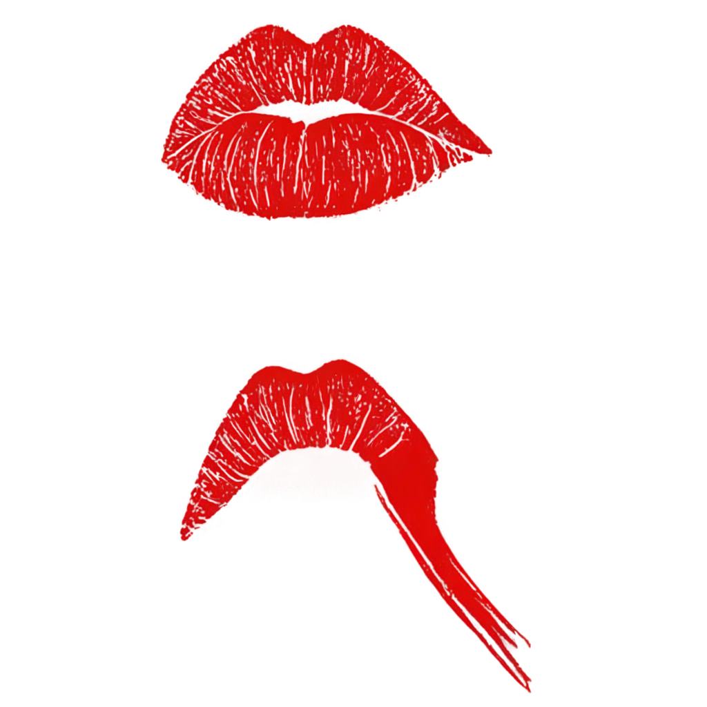 kiss in red color