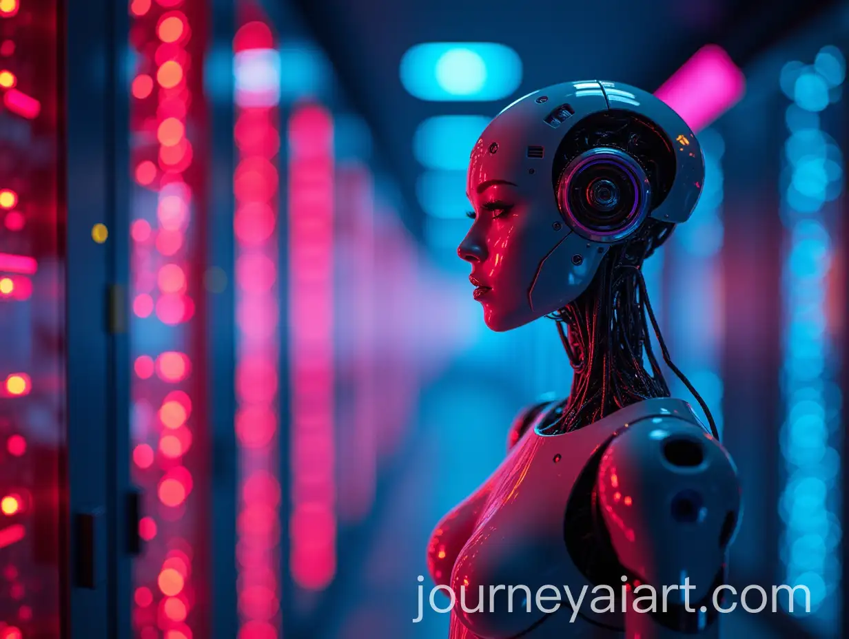 Futuristic-Neon-Robot-in-Data-Center-with-Motion-Blur-and-Glitch-Effects