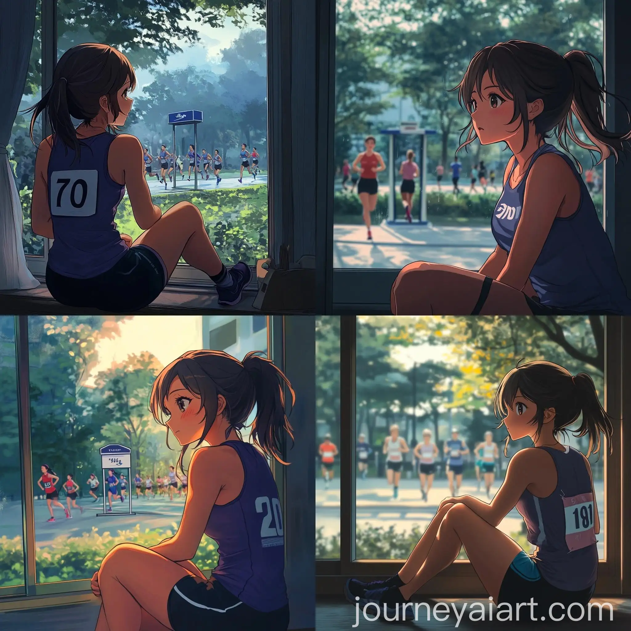 Young-Woman-Determined-by-Window-Watching-Marathon-Podium