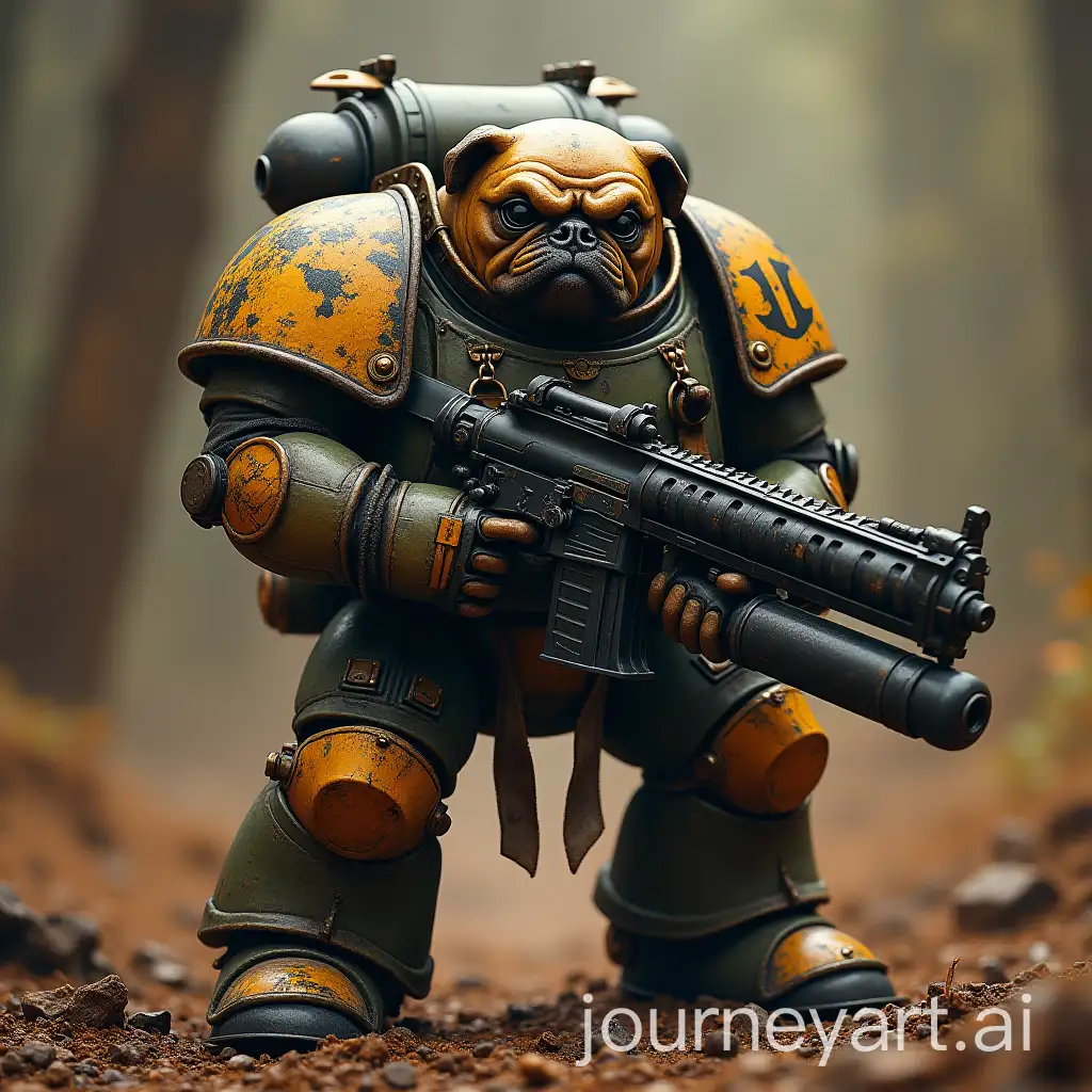 Space-Marine-Pug-from-Warhammer-40000-in-Power-Armor