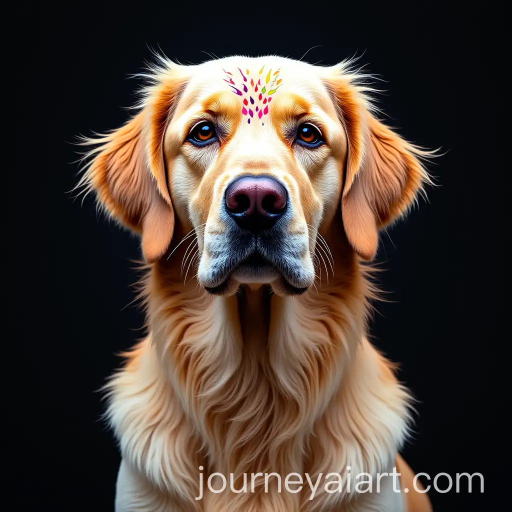 GoldenAI-Image-Prompt-Expansion-Retriever-with-Colorful-Patterns-and-Surreal-Background-in-HyperRealistic-Oil-Painting