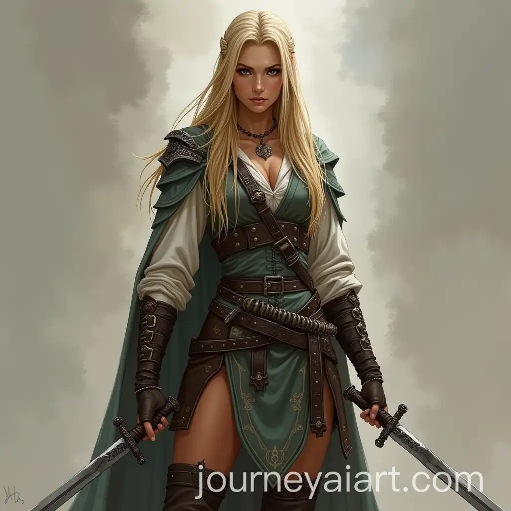 Blonde-Female-High-Elf-Assassin-with-Short-Swords