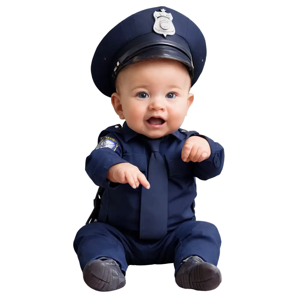 Baby-in-Police-Uniform-PNG-HighQuality-Image-for-Versatile-Use