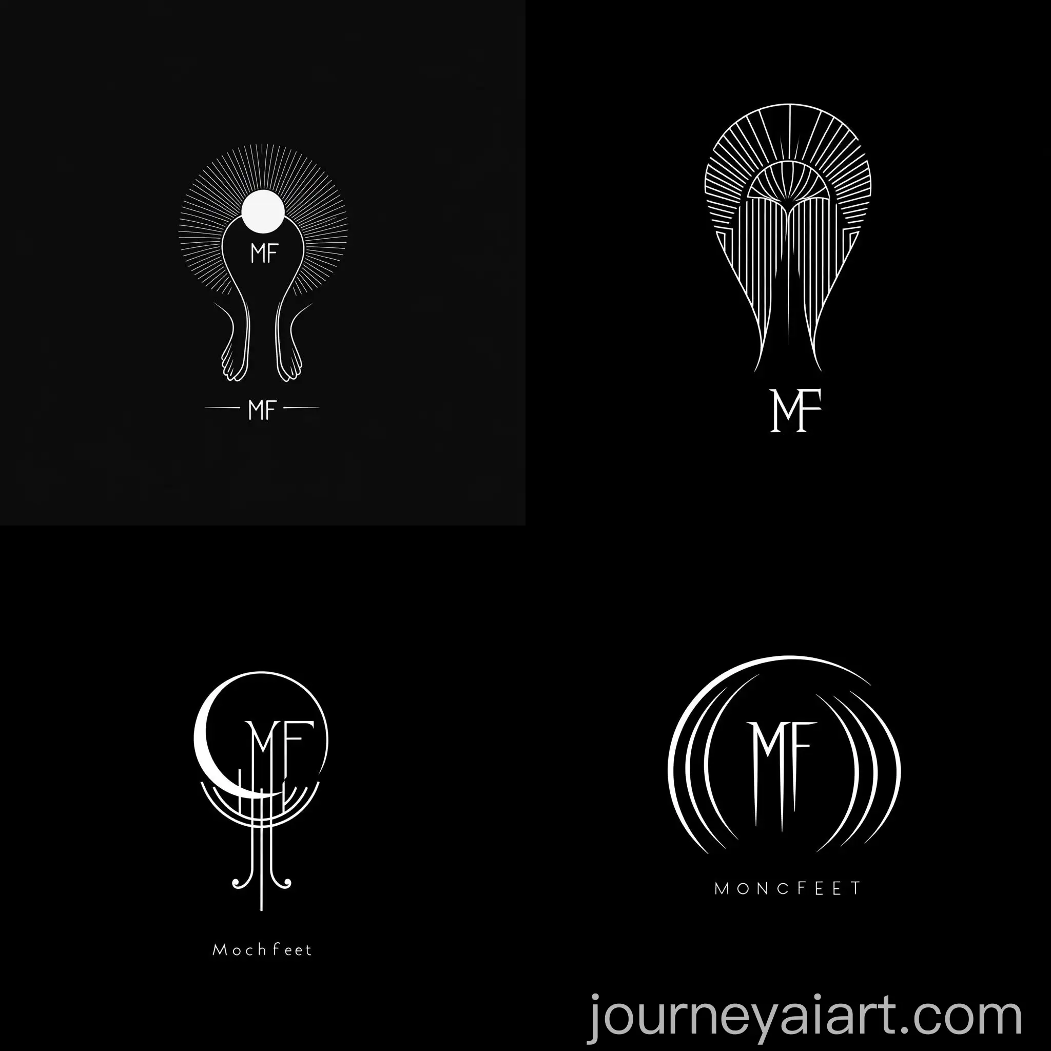 Abstract-Moonfeet-Logo-Design-with-Thin-Line-Art-Style