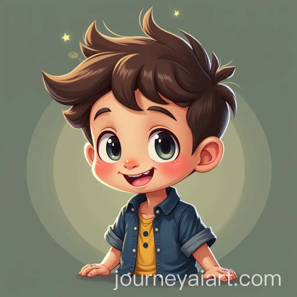 Young-Boy-with-Mysterious-Expression-in-Dimly-Lit-Room