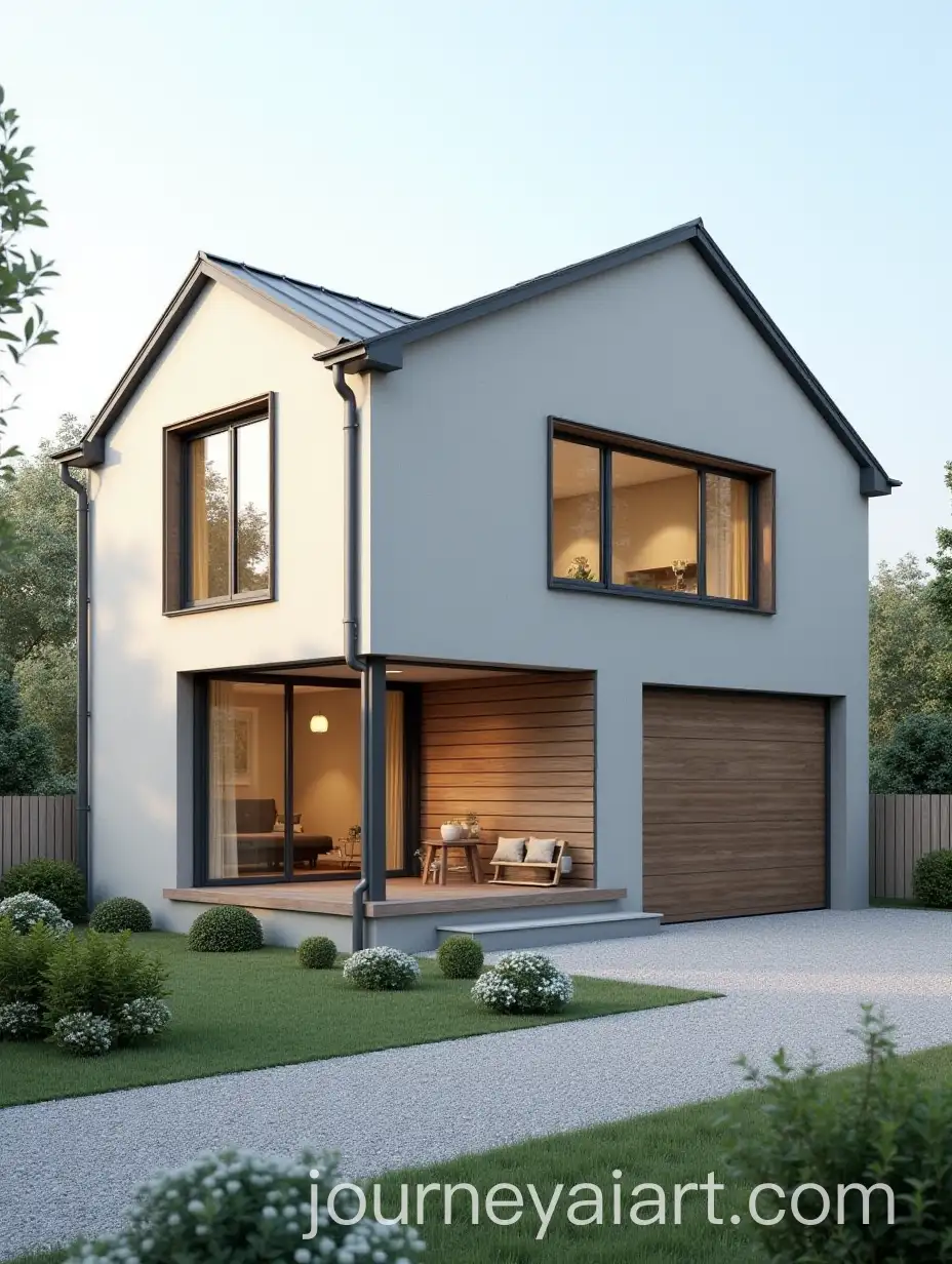 Modern-Living-House-with-Gabled-Roof-and-Side-Garage