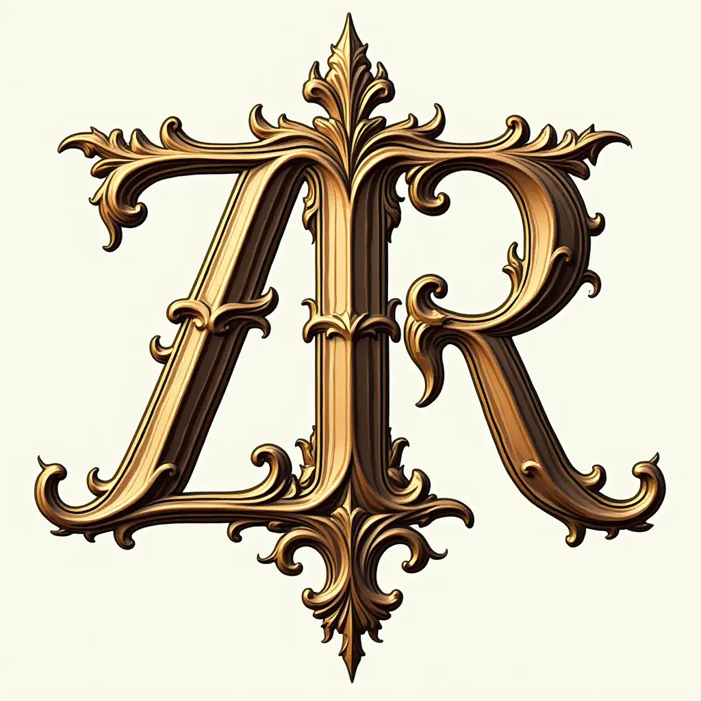 Monogram of the letter ZR in Venetian style