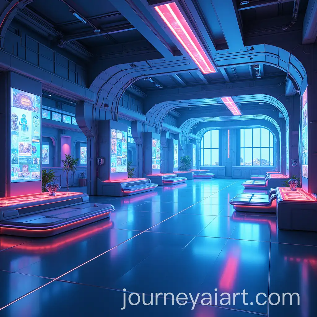 Futuristic-Metaverse-Space-with-Holographic-and-Interactive-Technology
