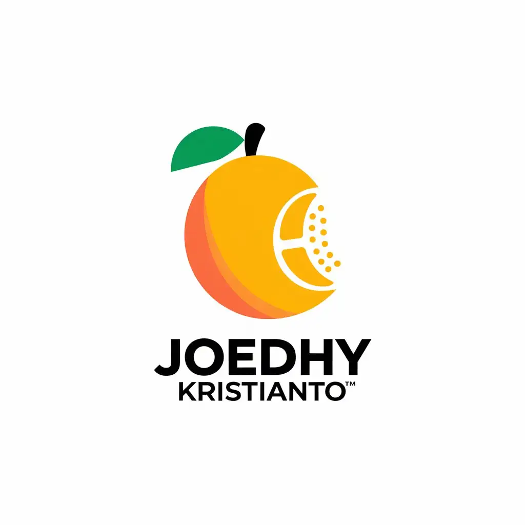 LOGO Design for Joedhy Kristianto Vector with Bitten Mango Symbol for Home Family Industry