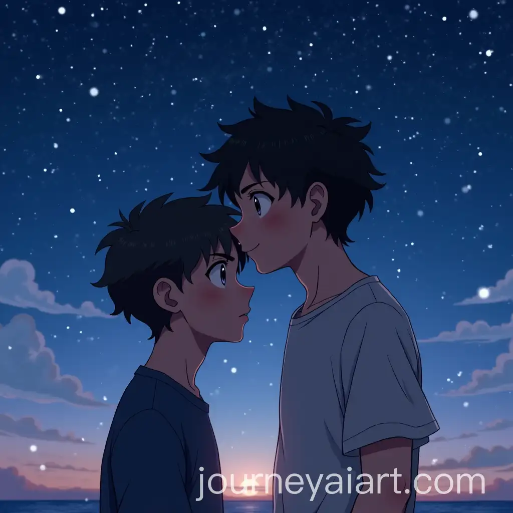 Teenage-Anime-Boys-Sharing-a-Tender-Moment-on-a-Starry-Beach