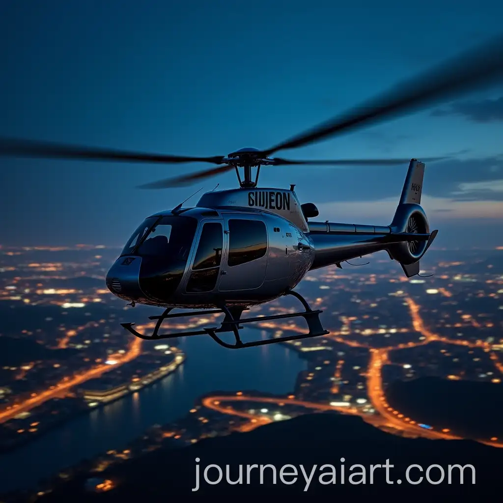 Sleek-Modern-Luxury-Helicopter-Flying-at-Night-Over-Vibrant-City-Lights