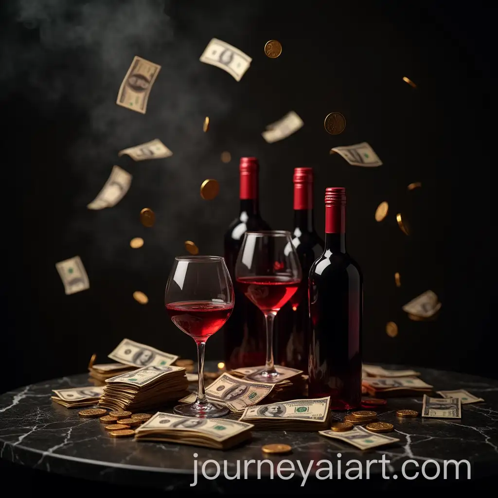 AI-Image-Prompt-ExpansionLuxurious-Still-Life-with-Red-Wine-Cash-and-Gold-in-Cinematic-Style