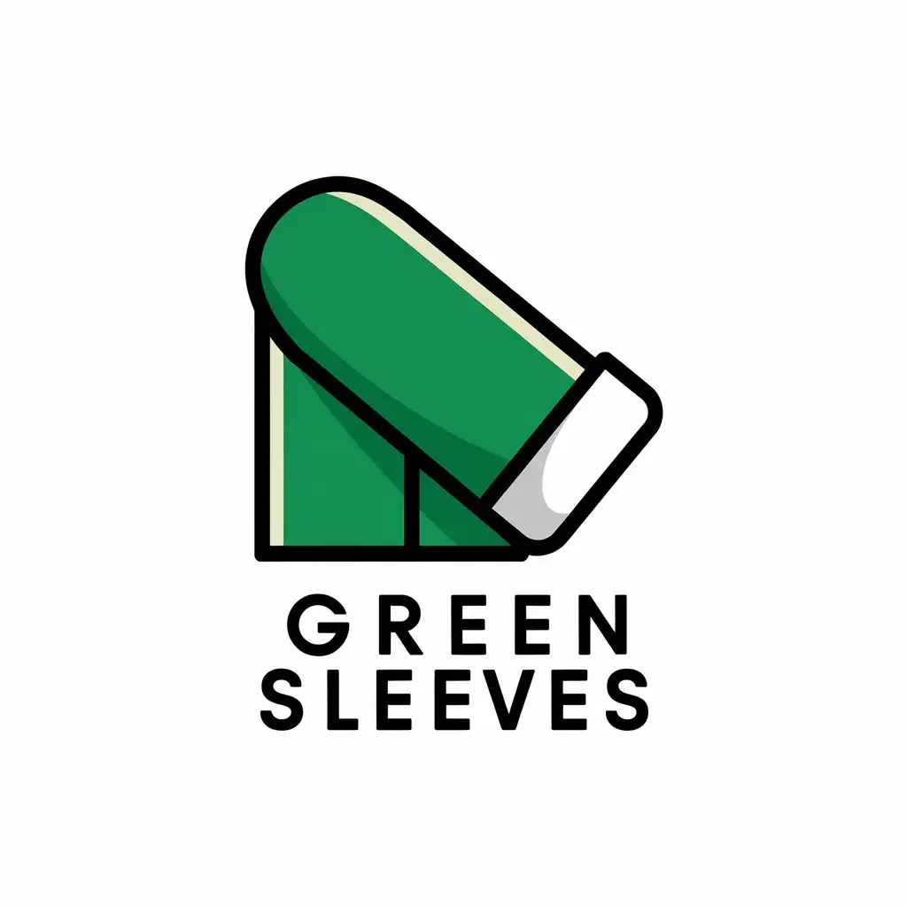 a vector logo design,with the text "green sleeves", main symbol:green sleeves,Moderate,be used in education industry,clear background