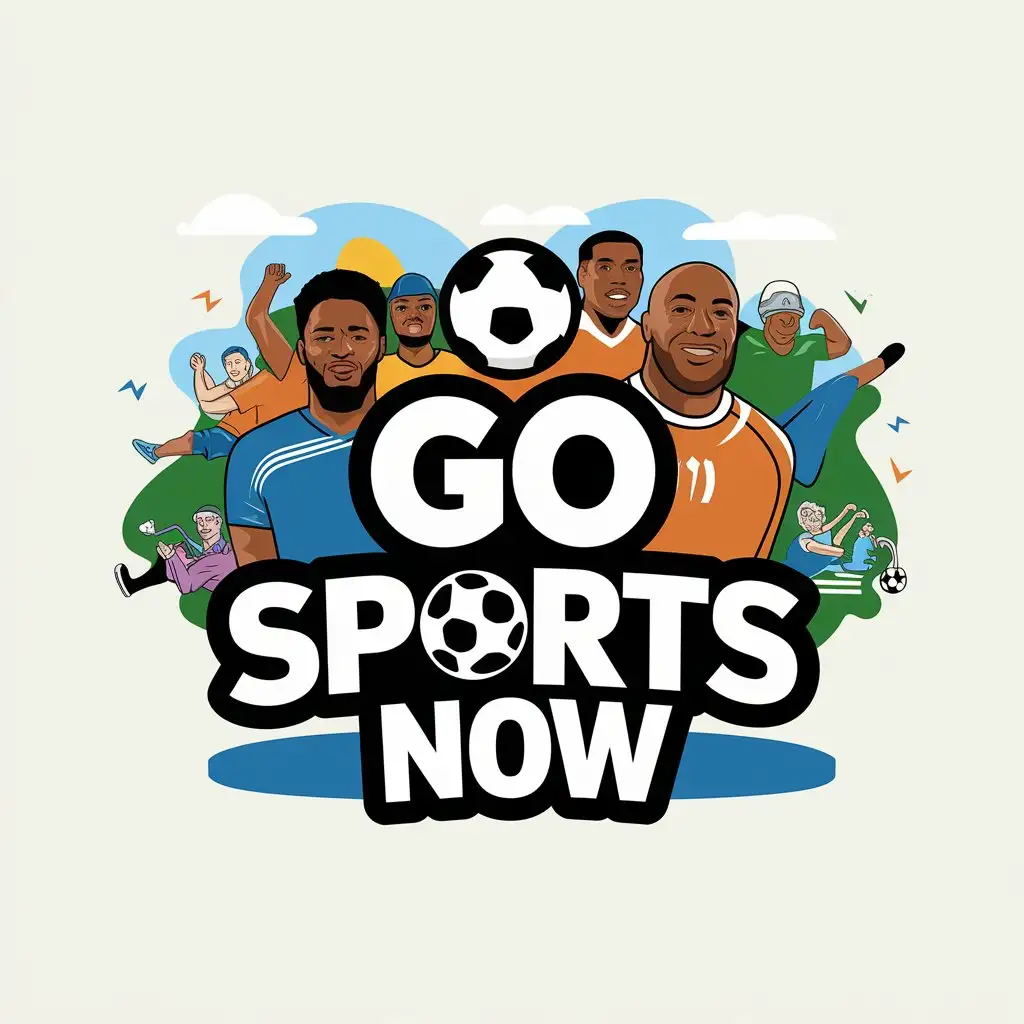 LOGO Design for Go Sports Now Sports Logos Players and Fans in the Playground Theme