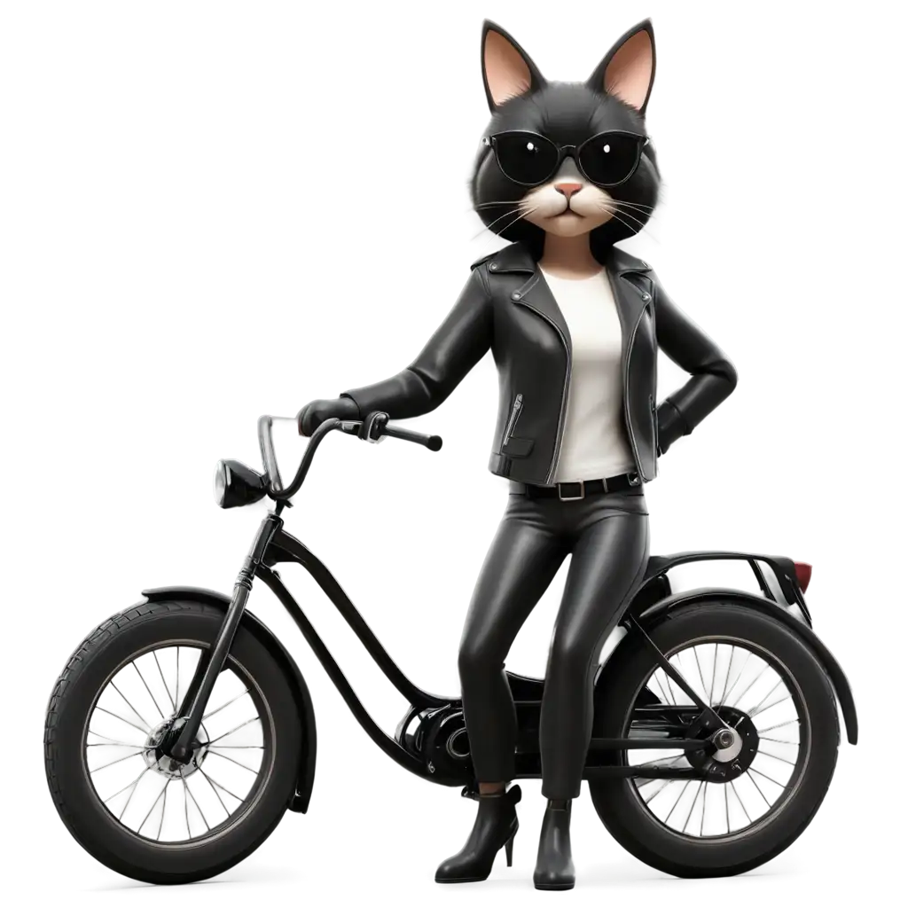 Happy-Black-Cat-in-Sunglasses-and-Leather-Biker-Jacket-PNG-Illustration