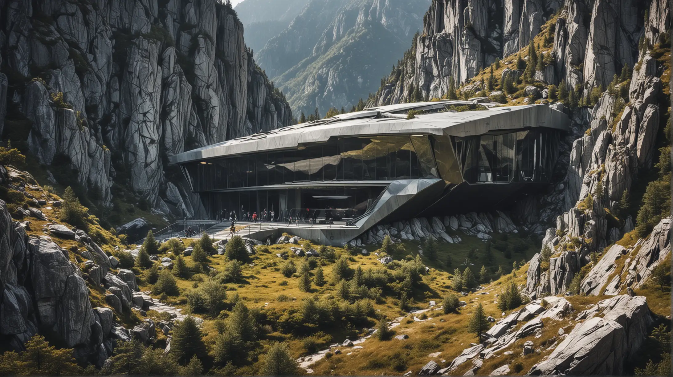 HighTech Supervillain Lair Hidden in the Mountains