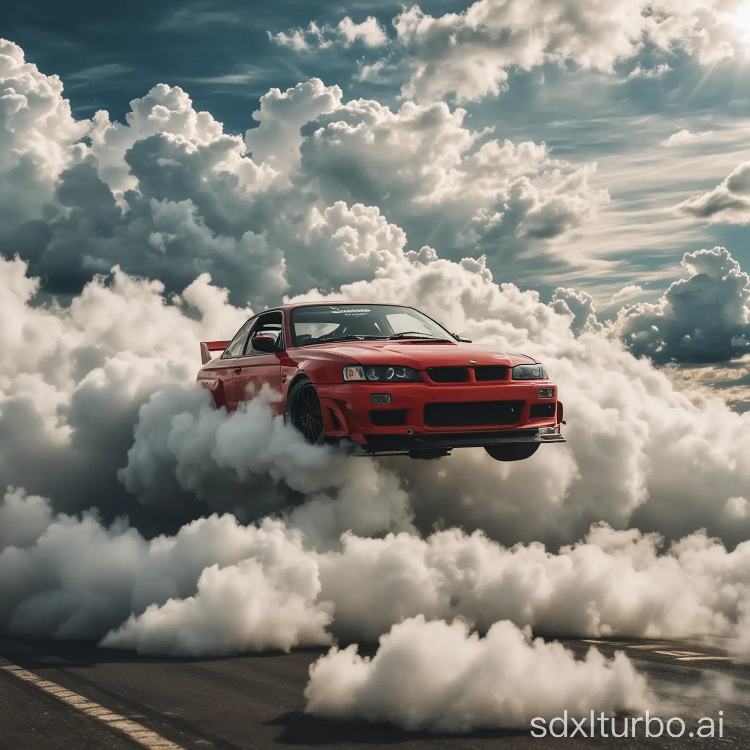 Modified-Car-Drifting-in-the-Clouds