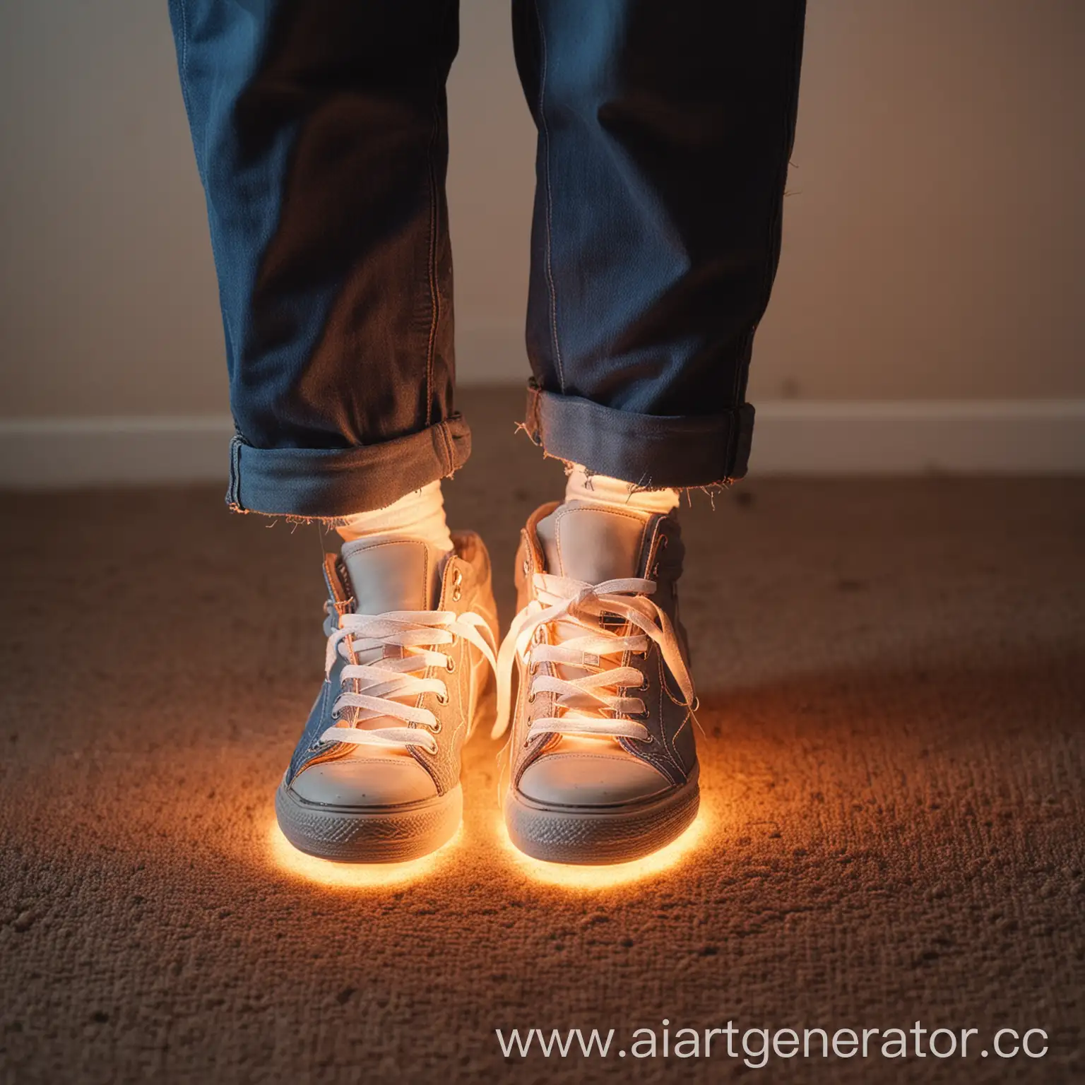 Glowing-Shoes-in-Overalls