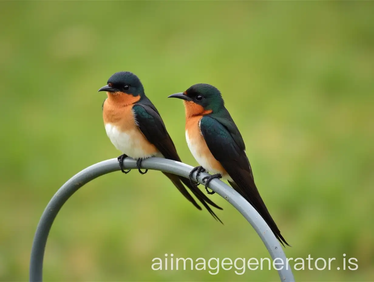 Swallows-Soaring-in-a-Vibrant-Garden