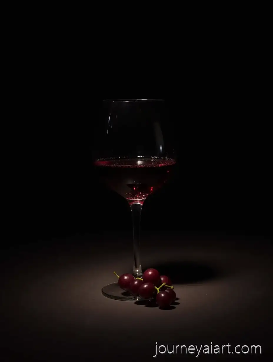 Elegant-Still-Life-of-Wine-Glass-and-Grapes-with-Dramatic-Side-Lighting