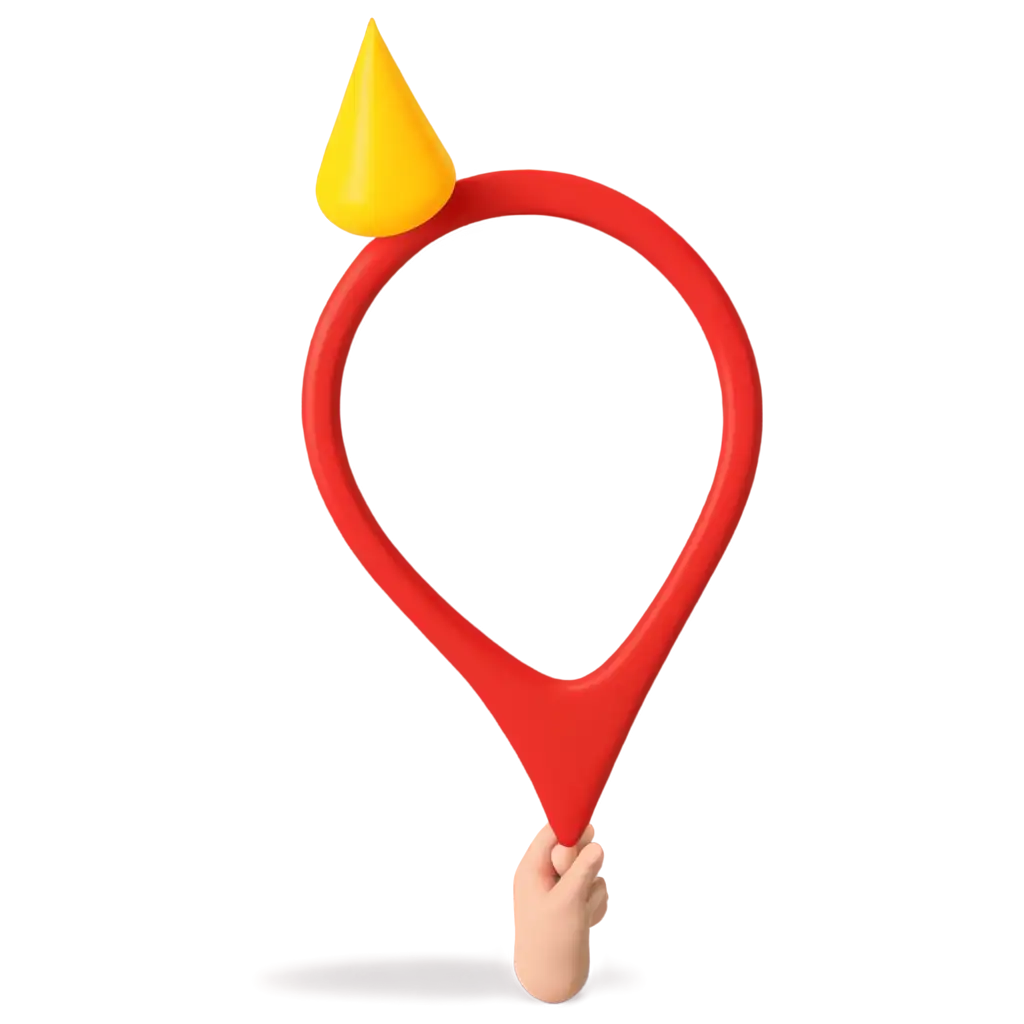 Please create a 3D location pin icon for me, with the text 'BĐS' on it. The icon should be in red and yellow colors.