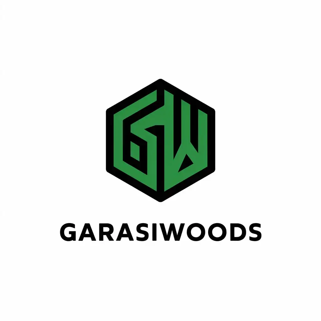 LOGO-Design-for-Garasiwoods-Green-Hexagon-with-G-and-W-Initials