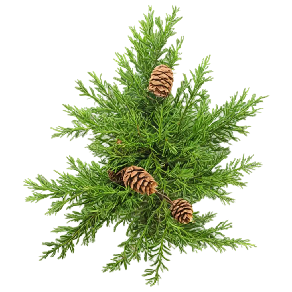 HighQuality-PNG-Image-of-Thuja-Tree-Branches-with-Cones